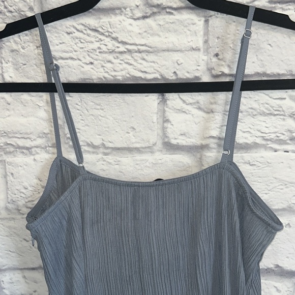 Madewell Teapot Blue The Goldie Dress in Plissé Size 2 - Picture 6 of 8